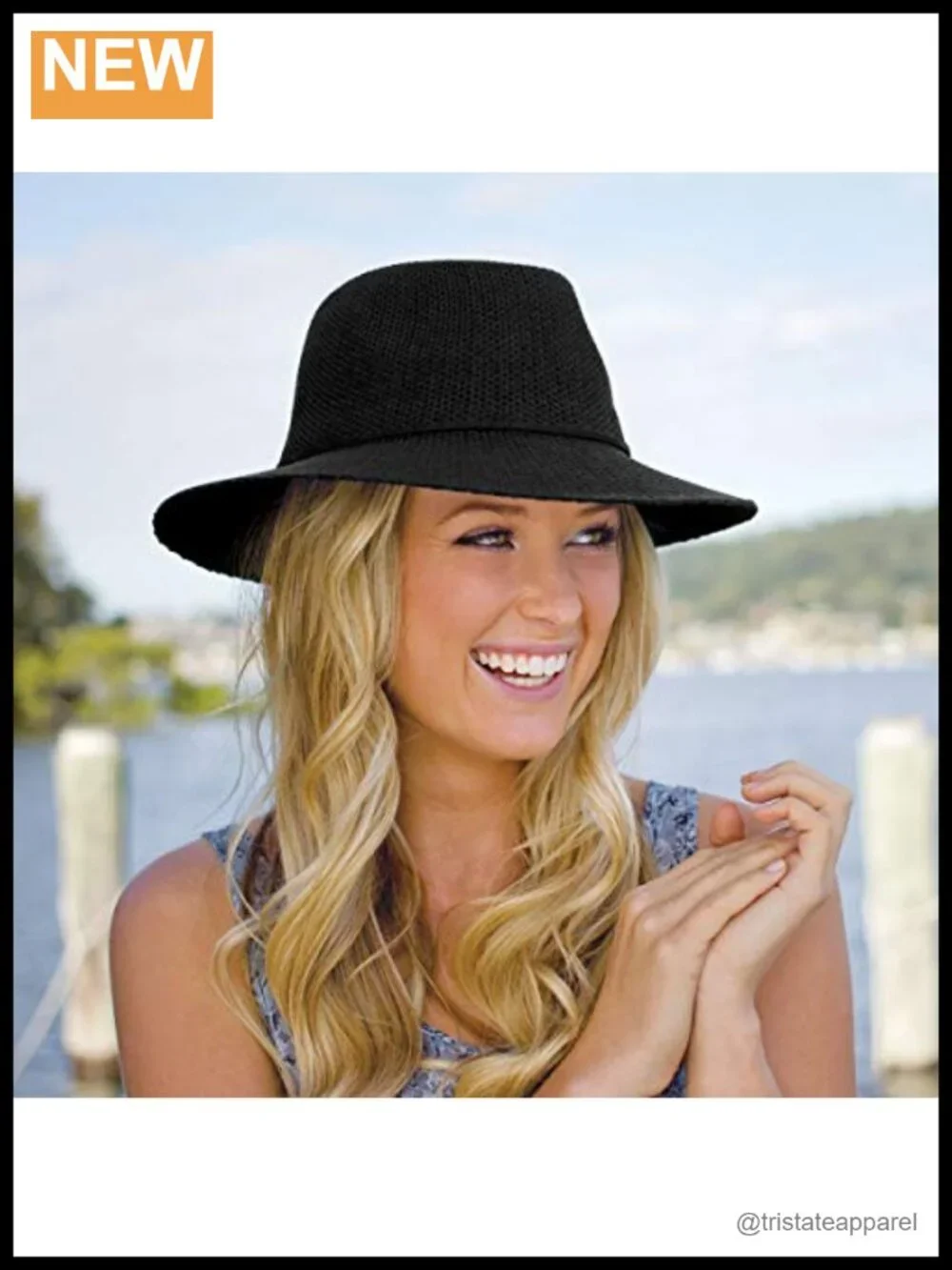 UPF 50+ Packable Wide Brim Fedora Sun Hat for Women